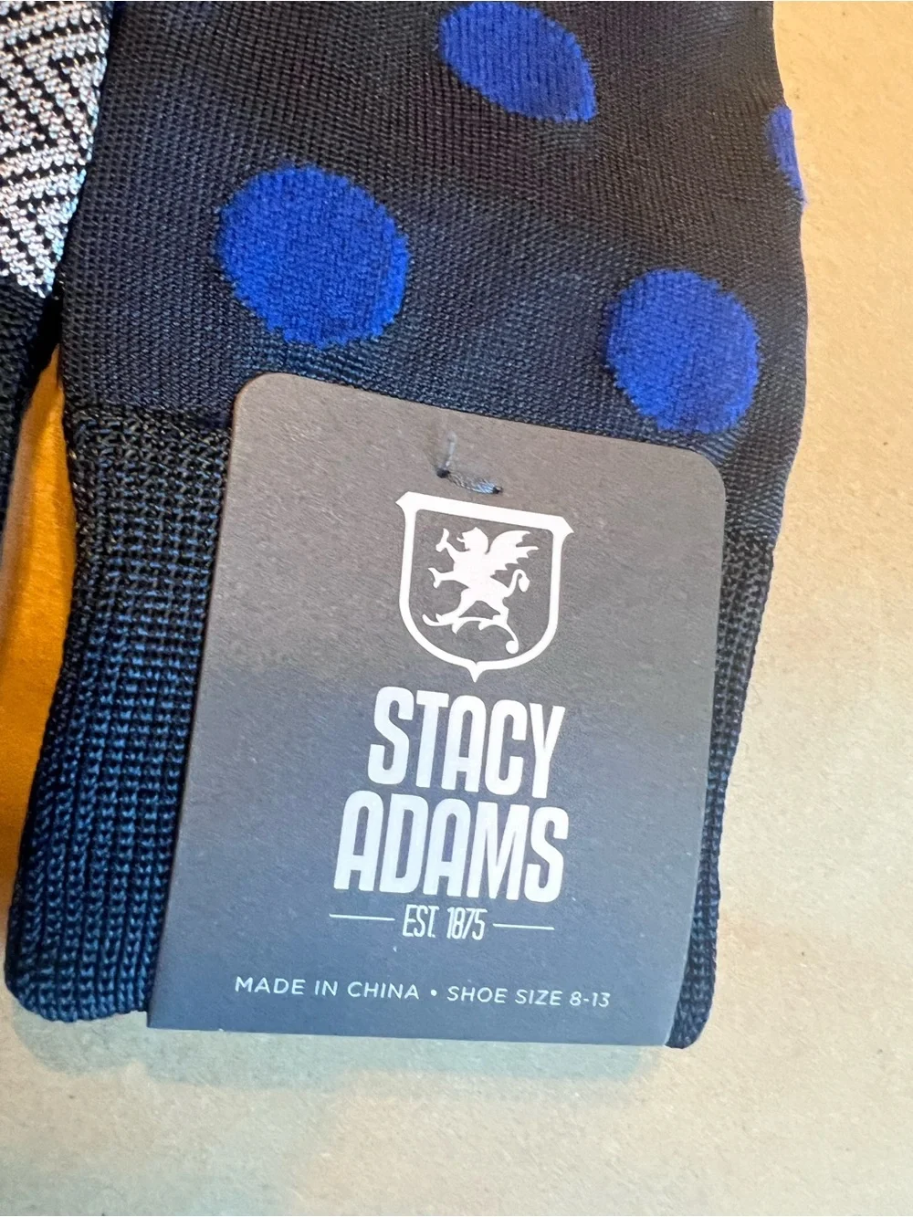 Stacy Adams Dress Socks - Brown, Black/Grey Herringbone & Navy with Blue Dots